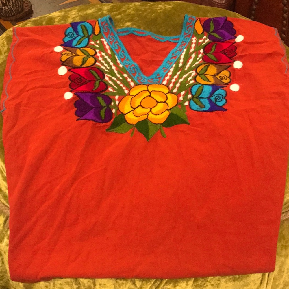 Mexican Flora embroidered Chiapas artisan handmade